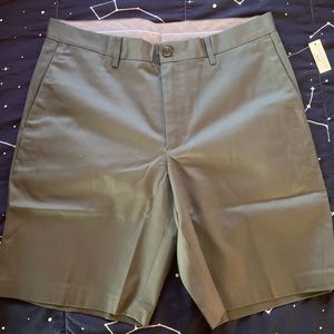 Buttoned Down Gray shorts.